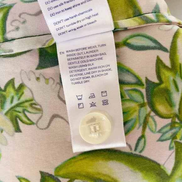 Nechita x ShhhSilk Beverly Hills Hotel Silk Pajama Top Sz S/M Small Medium - Picture 6 of 6